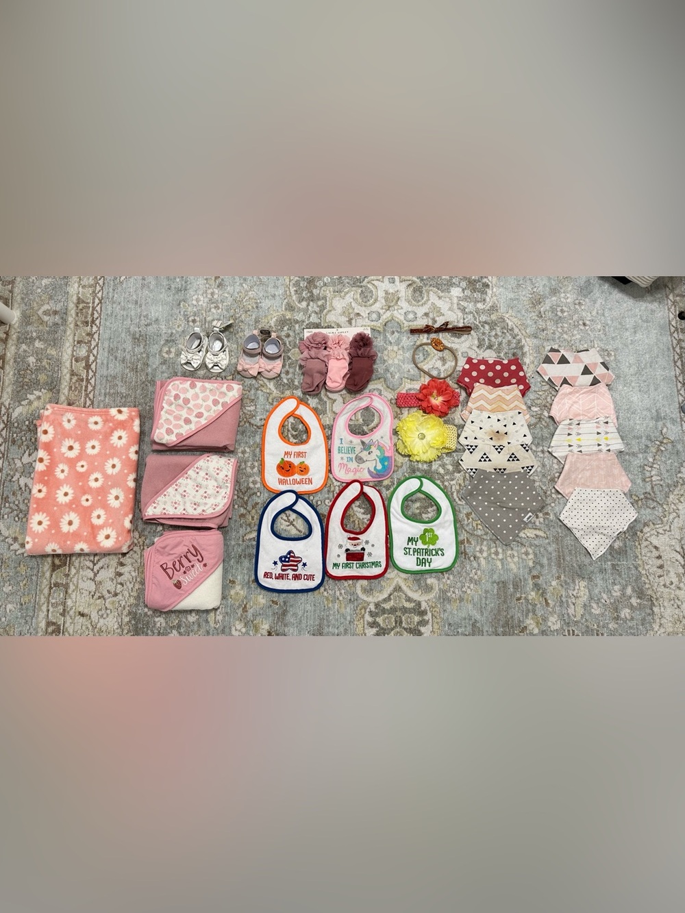 Lot of 31 items - Bundle Of Baby Girl Essentials - socks, shoes/sandals and more